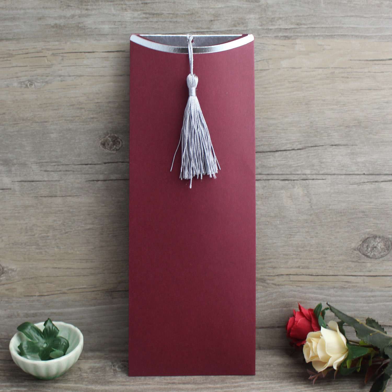 Pocket Invitation Card with Tassel Business Invitation Card Customized 